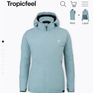 Tropicfeel NWOT women’s citadel blue NS40 jacket (base layer + vest), size Large